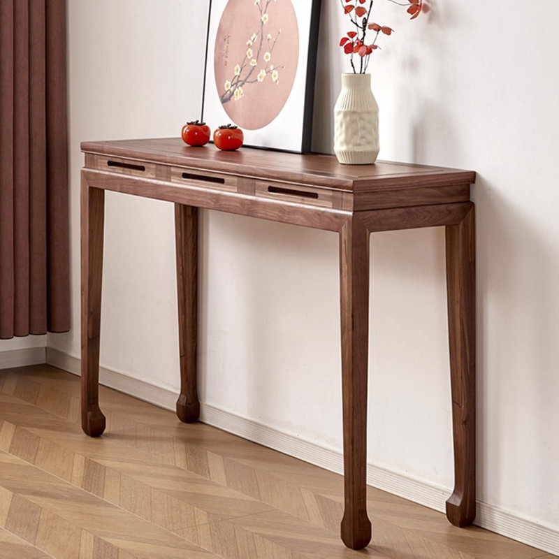 Nouvelle console de style chinois naturel, H 33,46 po x l 47,24 po x P 16,54 po