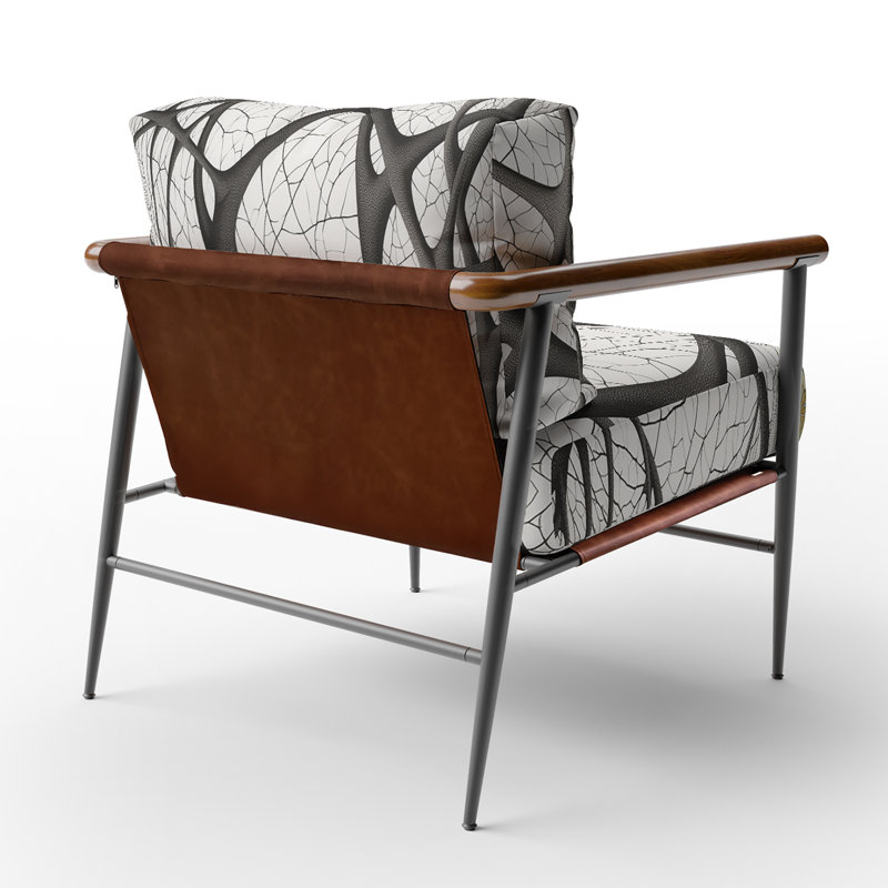 Fauteuil d'appoint rembourré Minimalist, Noir