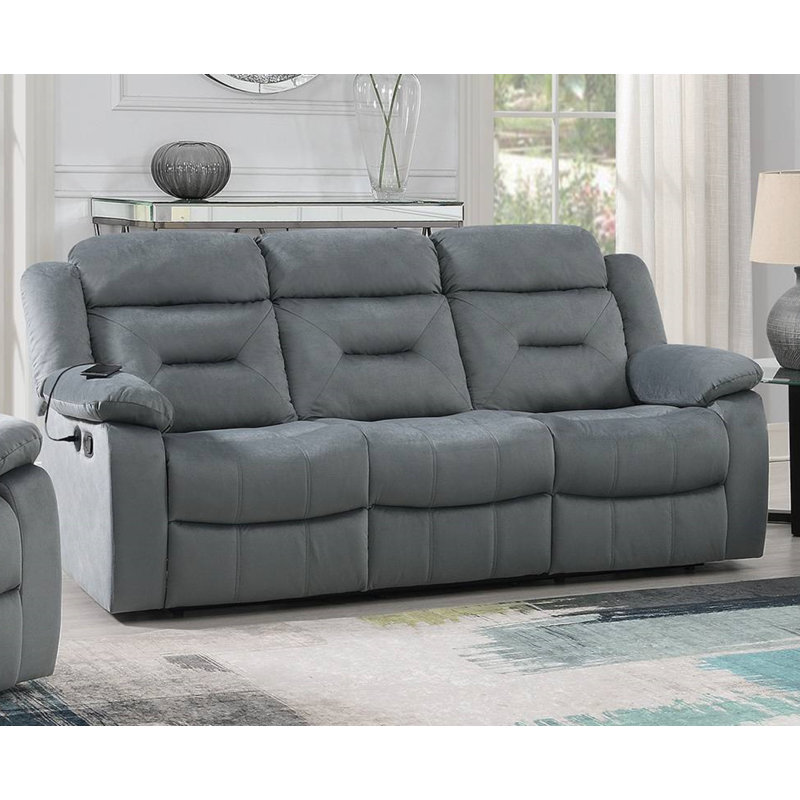 Canapé inclinable Connally, Gris foncé