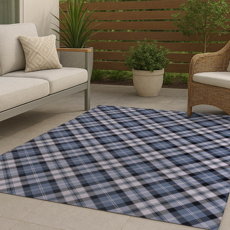 Tapis d'extérieur antidérapant à carreaux Anthony, Rectangulaire 3 pi x 5 pi