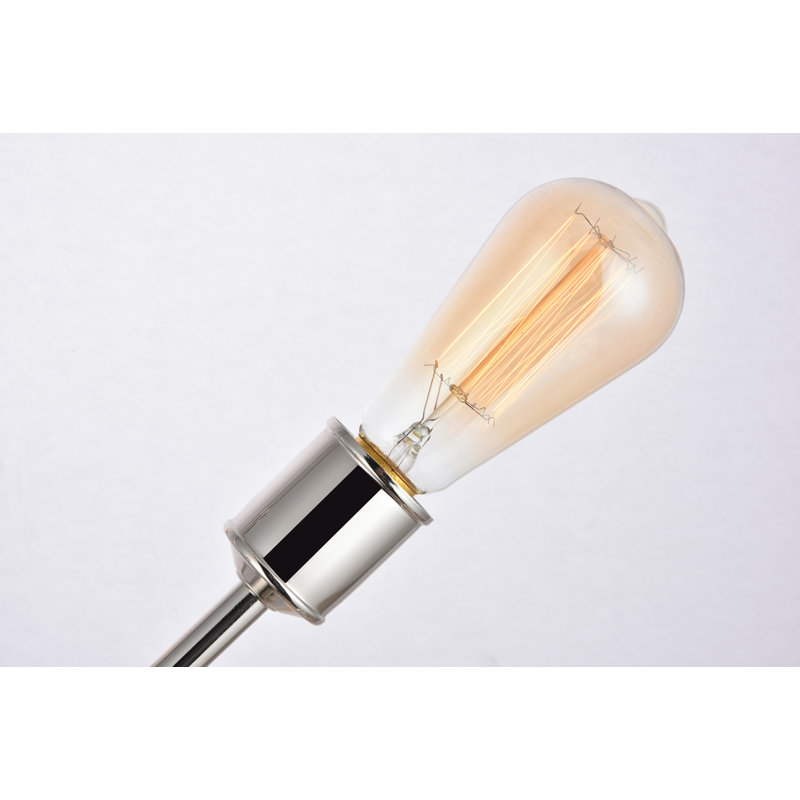 Lustre spoutnik à intensité variable 6 lumières Whelchel, H 82 po x l 29 po x P 29 po, Nickel poli