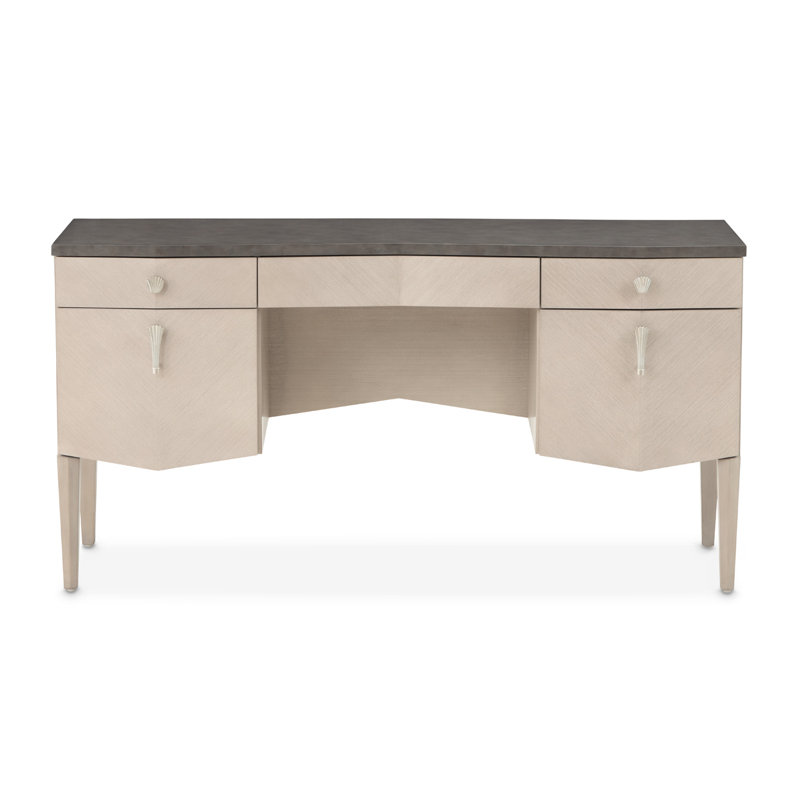  Fantosini 5-Drawer Vanity Desk - Silver Mist