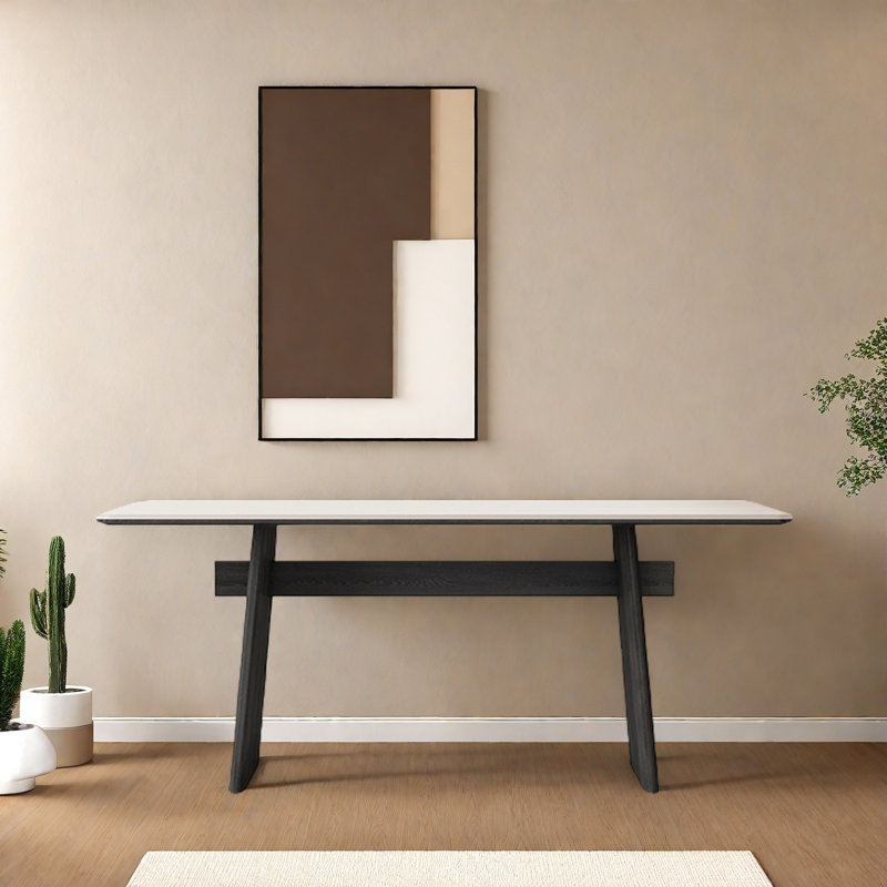 Table de salle à manger Nordic Wabi-Sabi Slab., H 29,53 po x L 70,87 po x l 35,43 po