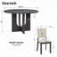 Ensemble de salle à manger rond 47,3 po avec 4 chaises rembourrées, ensemble de table à manger moderne pour 4, ensemble de table à manger rond 5 pièces pour le salon, la cuisine