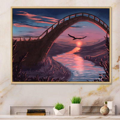 " Video Game Fantasy Sunset River "