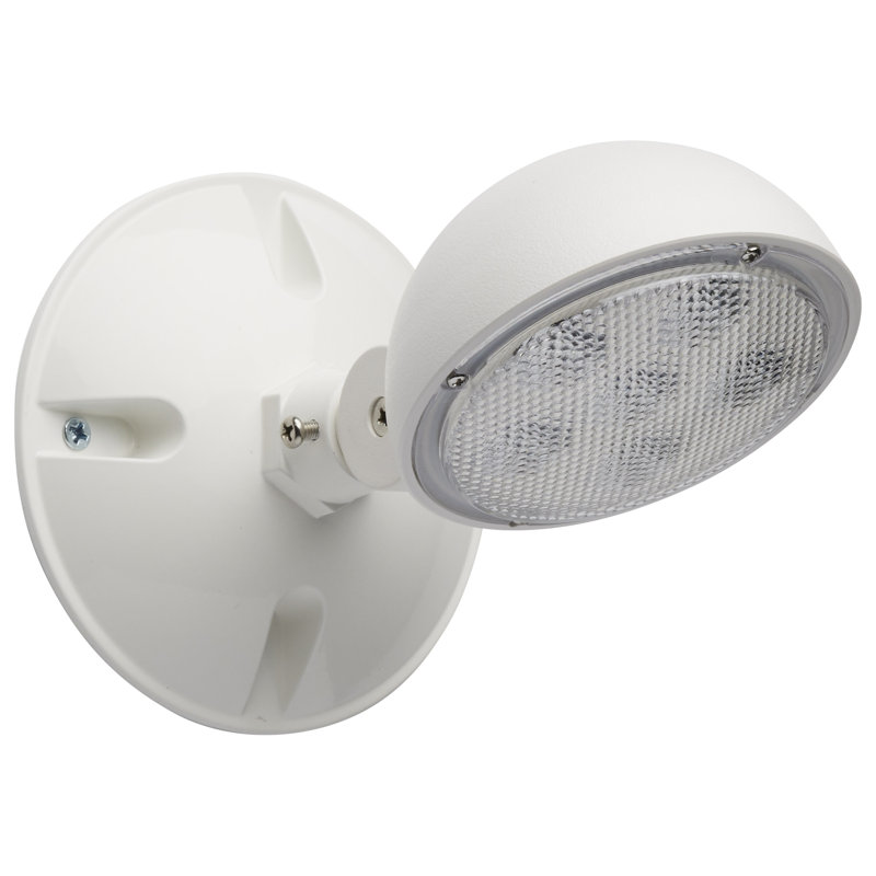 Éclairage de secours à distance - Tête simple à faible puissance résistant aux intempéries - 3-12 V 0,75 W - Finition blanche