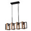 Luminaire suspendu rectangulaire à 4 lumières pour îlot de cuisine Rochester