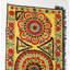 Suspension murale en soie 56 x 126 po. Jeté traditionnel. Couvre-lit décoratif. Nappe rétro. Tapisserie «Needlework» en jaune