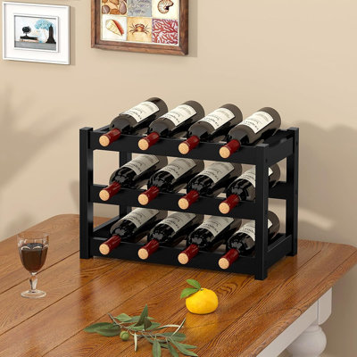 Wine Rack Countertop, 12 Bottle Wine Racks For Wine Bottles Stor...