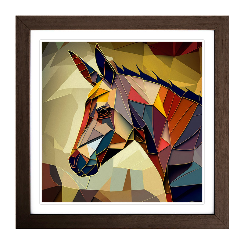 Single Picture Frame Print on Wood, Walnut