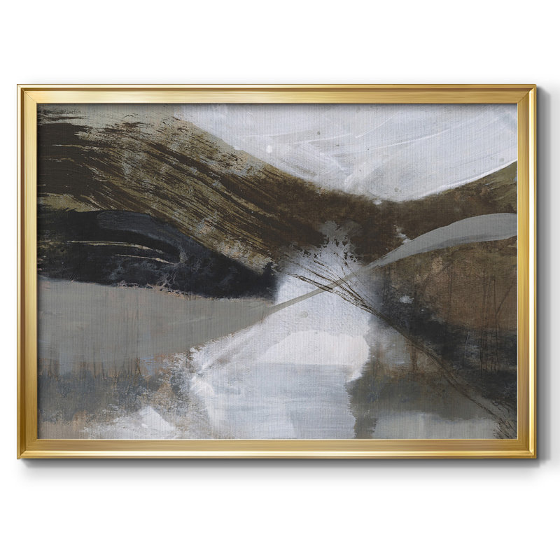 «Clouded Vortex II», toile tendue avec cadre_2773088, Or, H 26 po x l 38 po x P 1,5 po