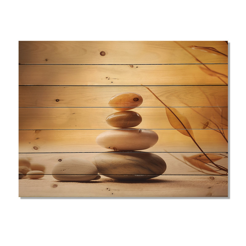 Carrera - impression spirituelle sur bois de pin naturel, H 34 po x l 44 po