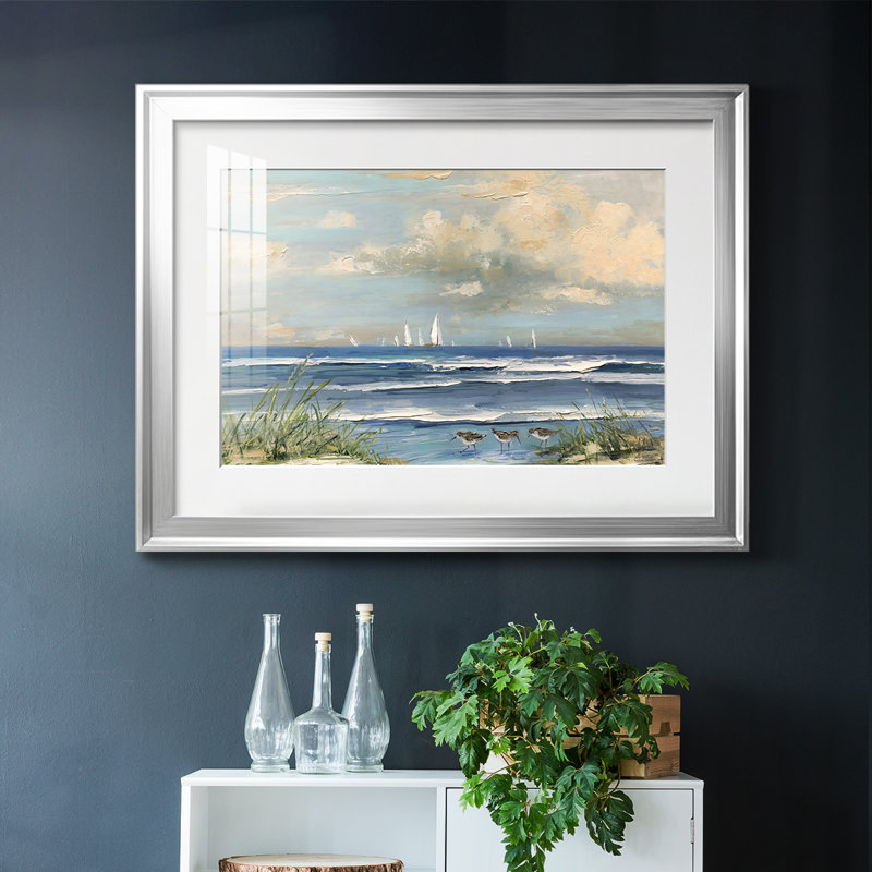 Ocean Regatta, reproduction d'art encadrée, Argent, H 30 po x l 44 po x P 1,5 po