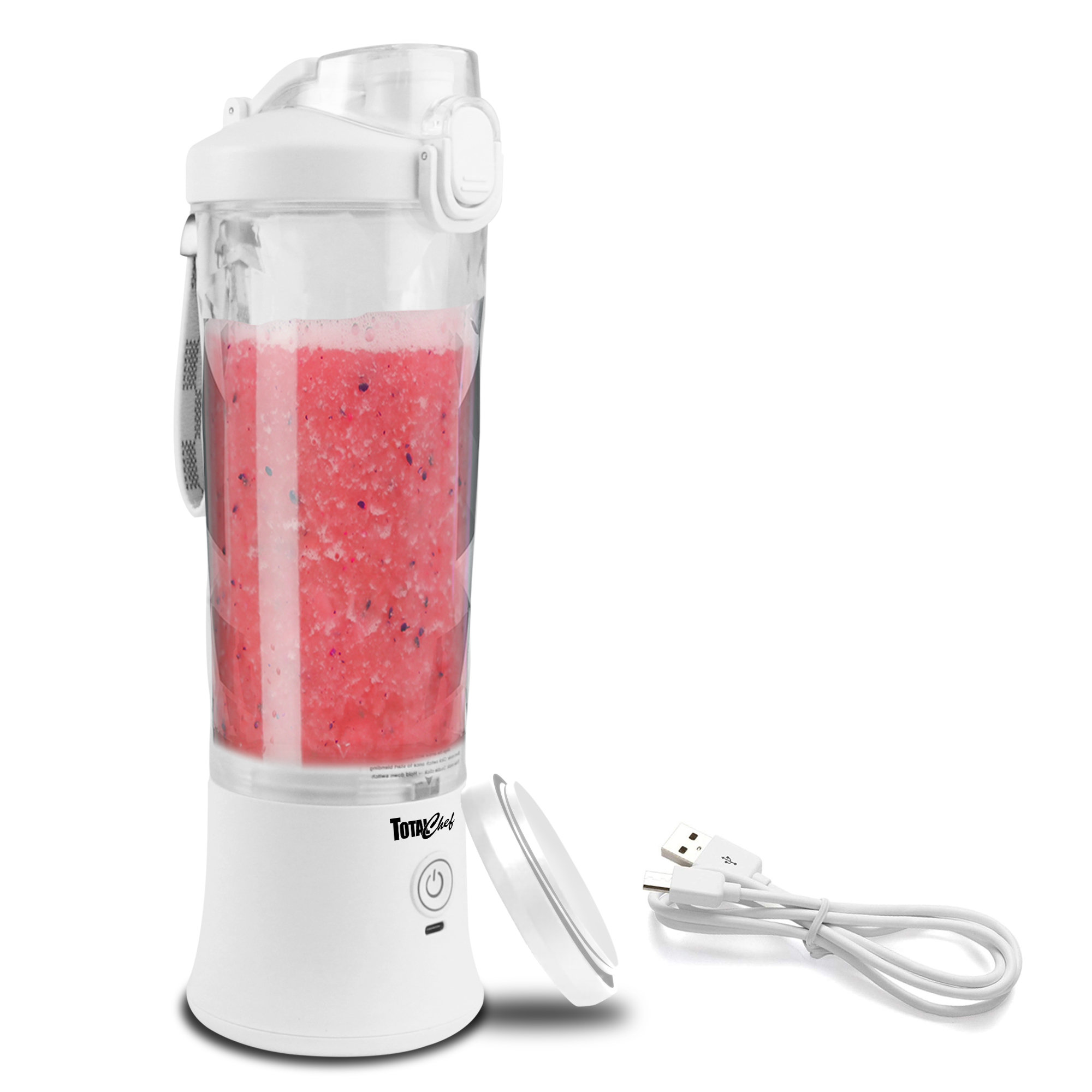Portable Blender Cordless, Personal Blender for Shakes and Smoothies with 6  Blades, 20 Oz USB Rechargeable Blender Bottle Cup with Lid for Kitchen
