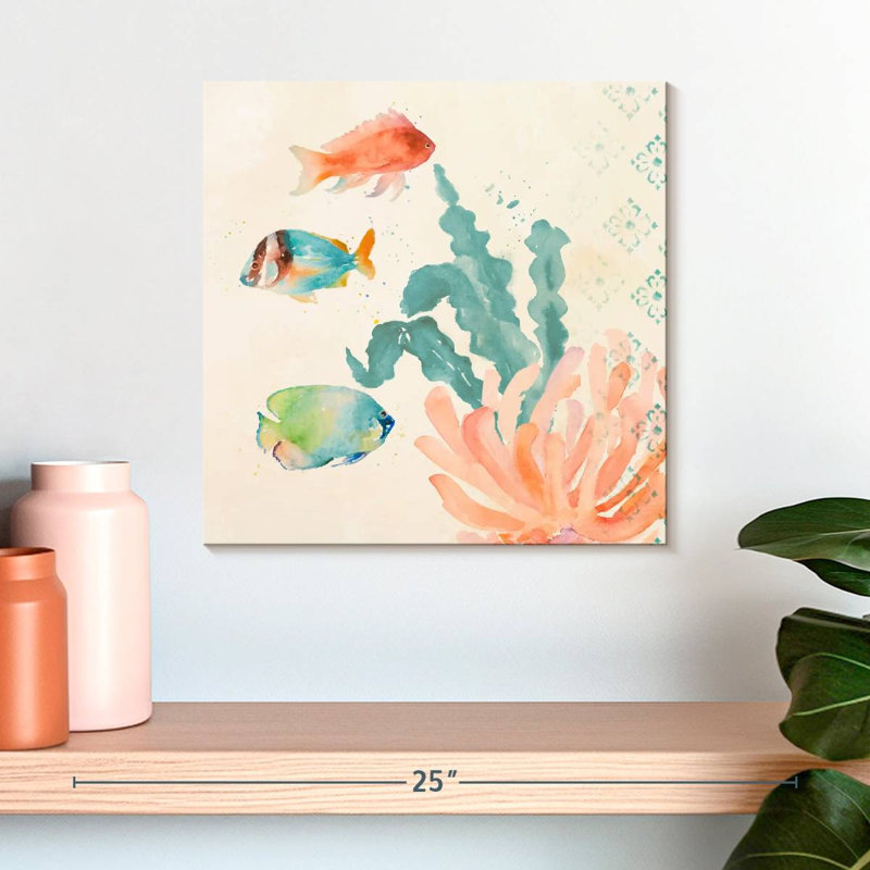 Bramley tropical sarcelle corail Medley I, H 16 po x l 16 po