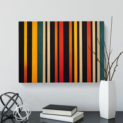 Striped Abstract Art Vol.2 - Wrapped Canvas
