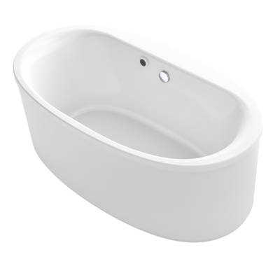 Kohler Sunstruck® 65.5 x 35.5 Freestanding Soaking Acrylic Bathtub with  Heater | Wayfair