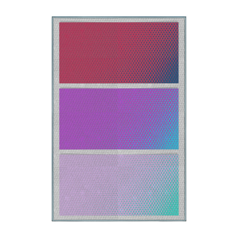 Tapis rouge / rose Power Loom, Rectangle 5 pi x 7 pi