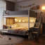 Lits gain d'espace avec rangement, format XL superposé à Queen, en bois, style moderne-1080994956