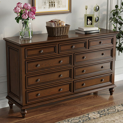 Retro Minimalist Brown High-Capacity Sideboard