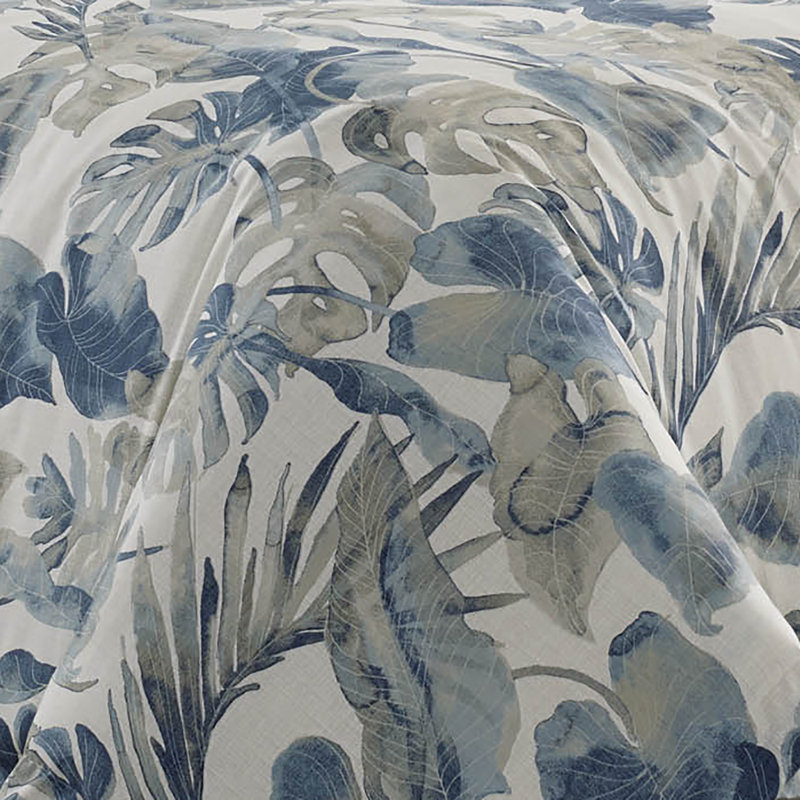 Ensemble de literie Tommy Bahama Raw Coast réversible en coton bleu, Housse de couette très grand et 2 très grandes t