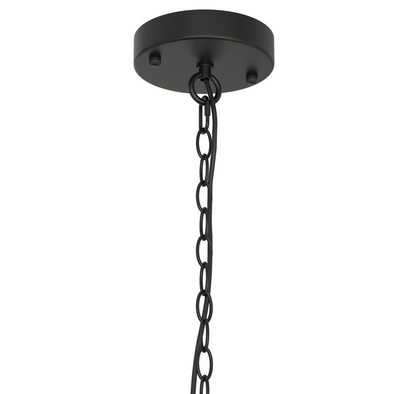 Lustre tambour 5 lumières 19 pouces, Noir mat