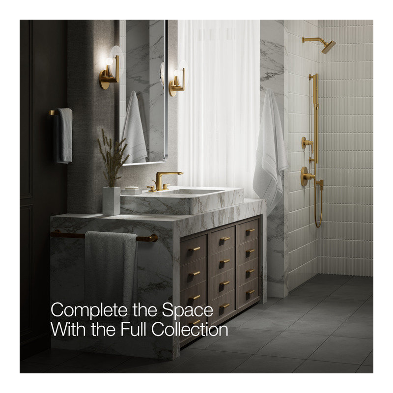 Hint Two-Light Sconce, Brushed Brass