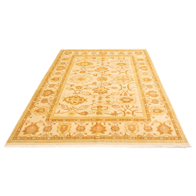 Tapis ivoire Peshawar Oushak 9 pi 0 po x 12 pi 7 po