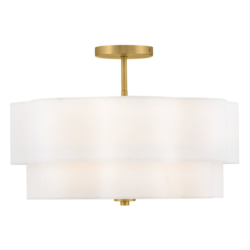 Hinkley Gwen Medium Semi-Flush Mount, Lacquered Brass