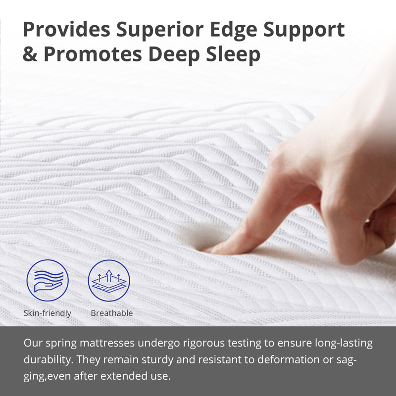 EGOHOME 12" Medium Hybrid Mattress, Queen