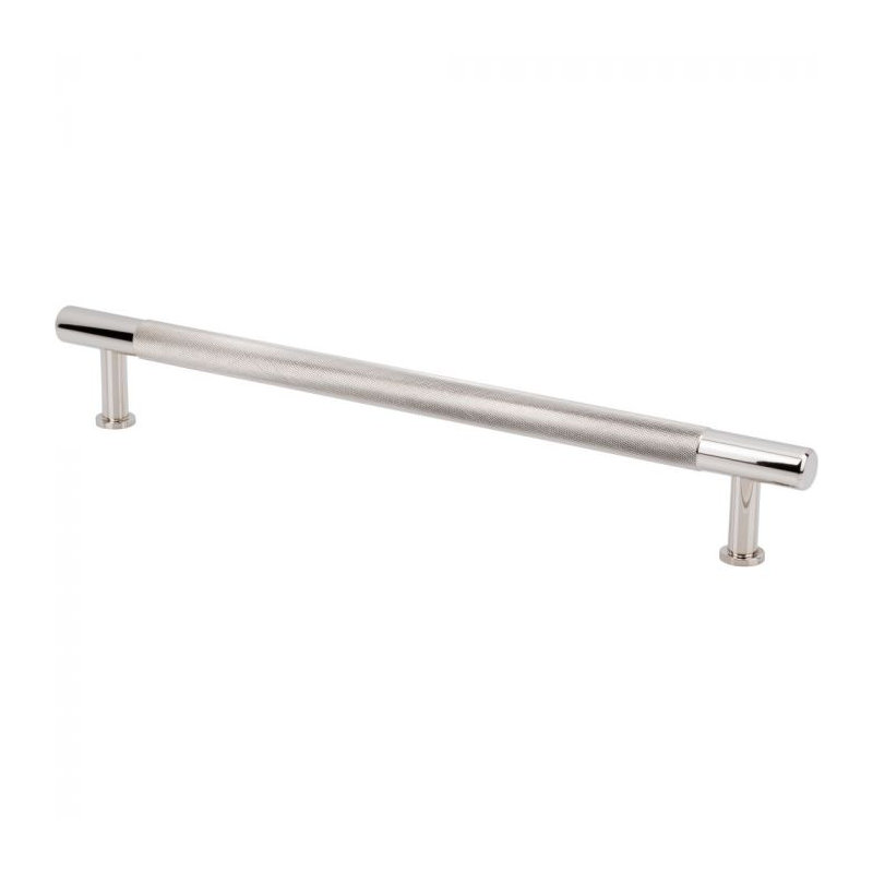 Beliza 12" Center to Center Knurled Appliance Pull, Polished Nickel
