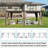 20 ft. x 12 ft. Aluminum Pergola with Adjustable Roof, Curtains & Netting-104881649