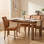 Chaise de salle à manger rembourrée, chaise de cuisine Parsons moderne, chaise d'appoint à haut dossier avec pieds en bois massif-695032666-695032667