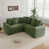 Velours côtelé vert sélectionné