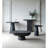 Square Coffee Table with Pedestal Base – Black