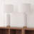 Brigitzer 28" Modern Ceramic Table Lamp with USB Charging Port and 3-Way Dimmable Lighting