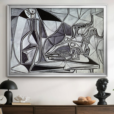 Still Life with a Black Bust (Monochrome Still Life)-Pablo Picasso-Framed Gallery Wrapped Canvas-c. 1940s