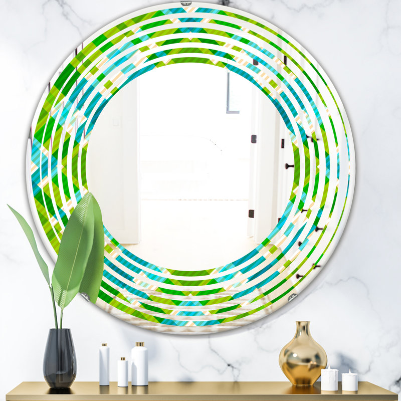 Miroir mural Wave Tartan, H 23,6 po x l 23,6 po