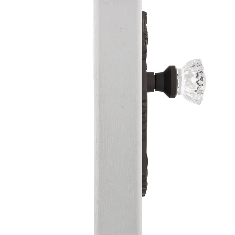 Victorian Plate with Crystal Door Knob, Oil-Rubbed Bronze