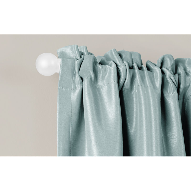 Doan Adjustable Single Curtain Rod, 4" H x 48" W x 2.25" D, White