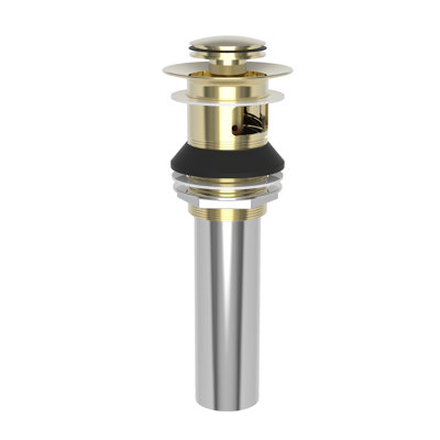 Push Pop-Up Bathroom Sink Drain with Overflow Holes