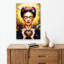 Frida Love Portrait Modern Traditional Vibrant Monkey Nature Portrait Wall Art Print 1 Piece Wrapped Canvas Wall Art-1736328009