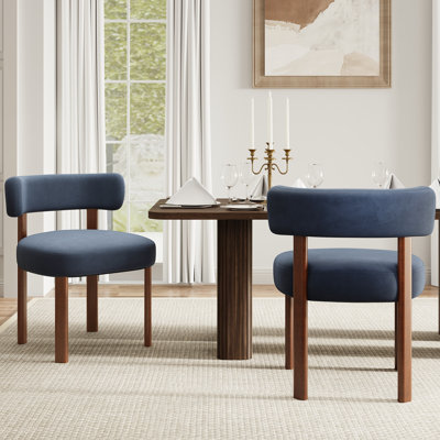 Upholstered Solid Wood Dining Chair Side Chair