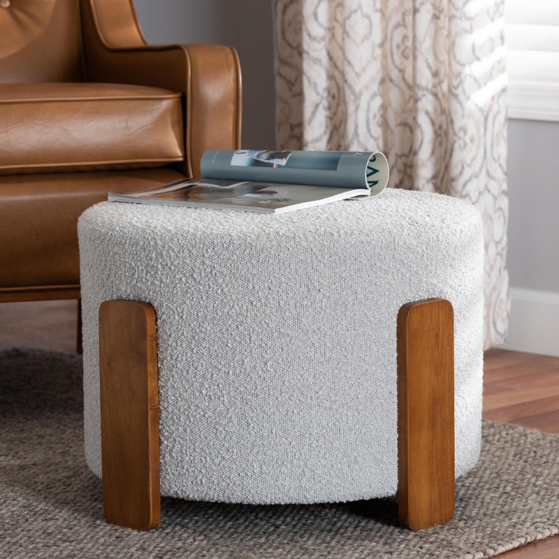 Repose-pieds Baxton Studio Finlay, Gris
