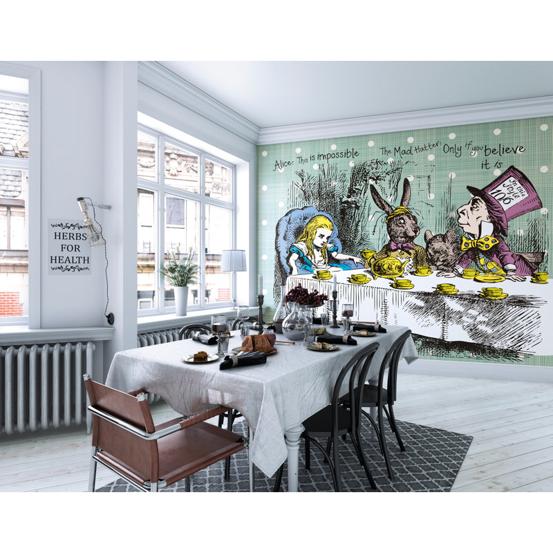 Tea Party Matte Wall Mural, 280cm L x 350cm W