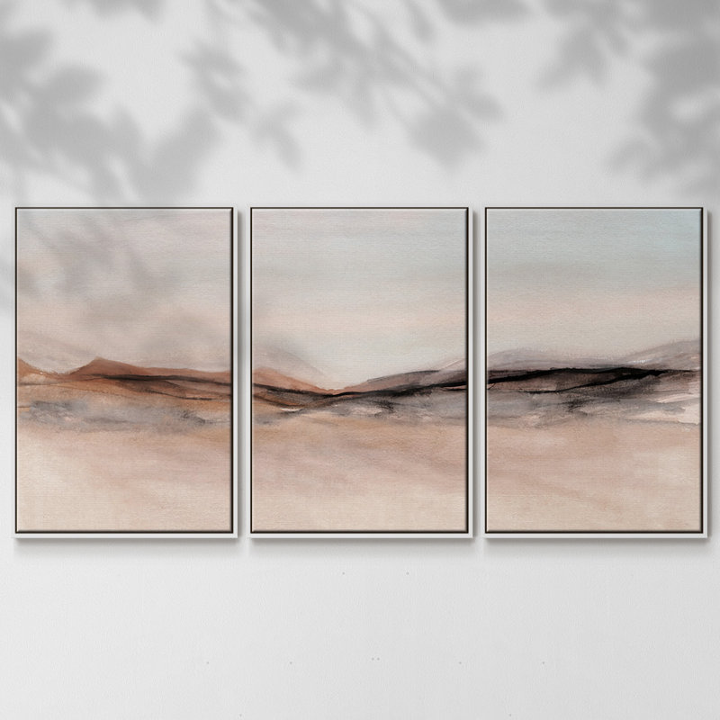 «Near Frost Valley», reproduction sur toile flottante 3 pièces, Blanc, H 24 po x l 48 po x P 2 po