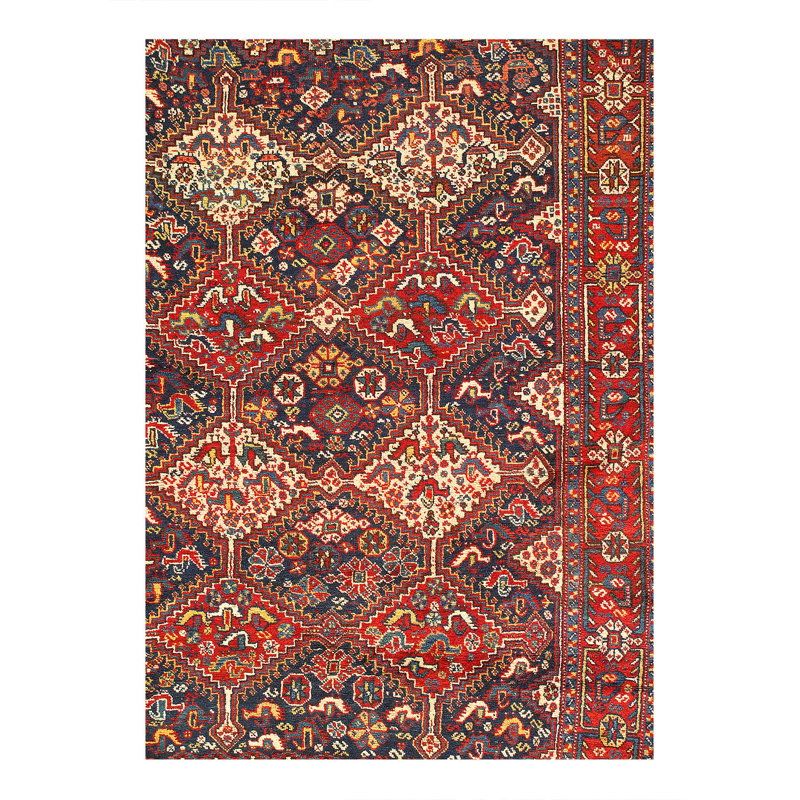 Navy Blue Persian Antique Qashgaei 4'11"X6'8"