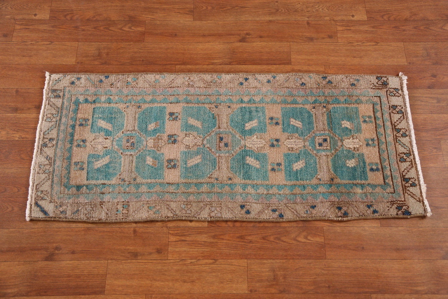 Dakota Fields Turquoise Blue Geometric Anatolian Turkish Foyer Rug 2x3 ...
