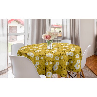 Ambesonne Hawaii Round Tablecloth, Floral Vintage Pattern Of Pure Flowers Spring Blossoms, Circle Table Cloth Cover For Dining Room Kitchen Decoration -  East Urban Home, EFD6FFC954804DBE9138A95817C16933