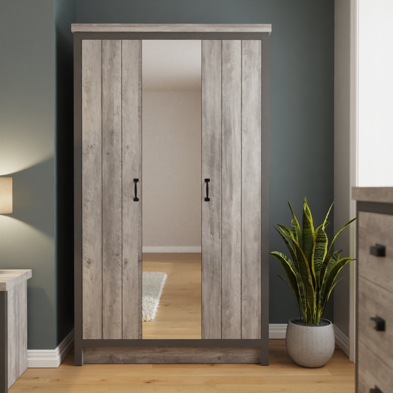 Manufactured Wood Wardrobe, Grey